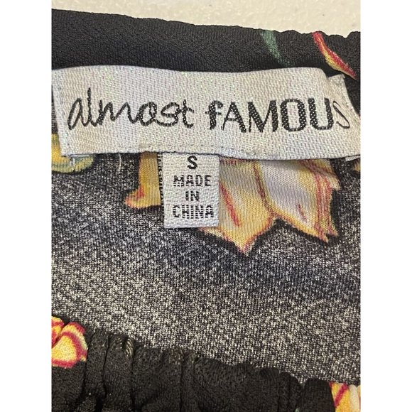 Almost Famous Women Halter Mini Dress Floral Fit & Flare Sleeveless Black Size S - Picture 5 of 7